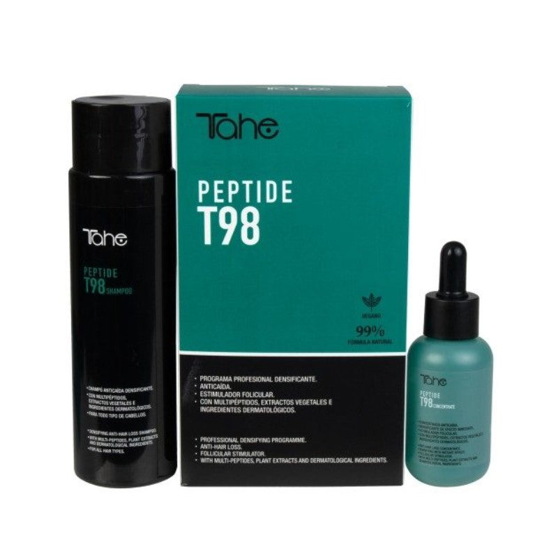 Pack Anticaída densificante Peptide T98 Tahe con champú y loción para tratamiento capilar contra la caída del cabello