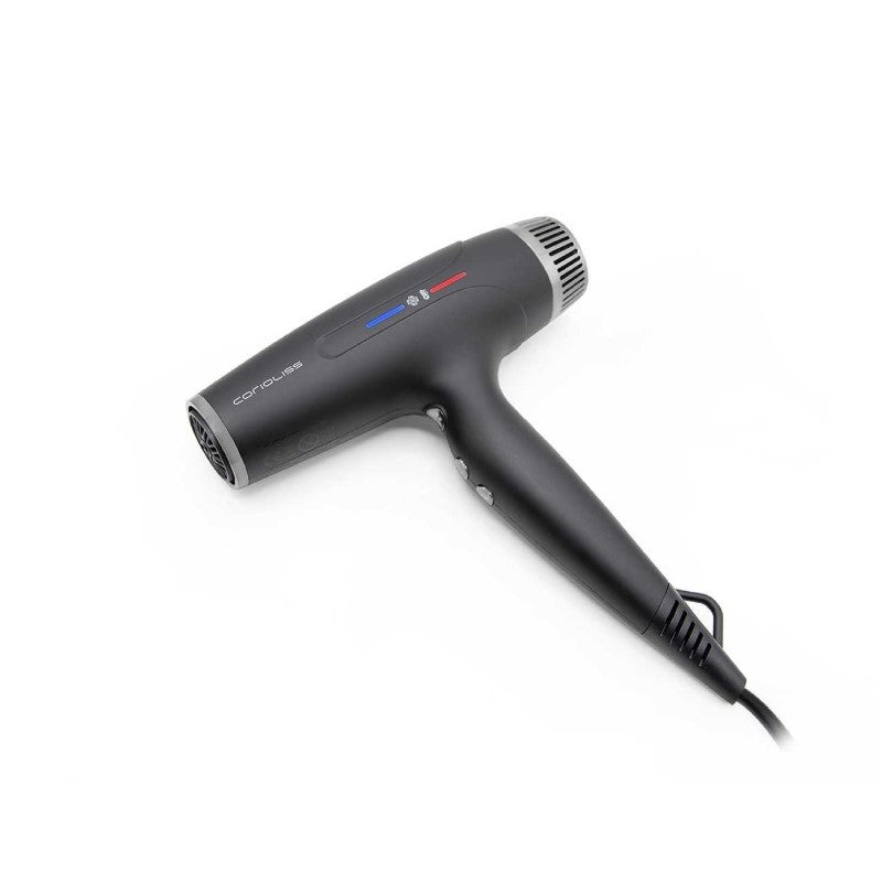 Secador Typhoon Black Chrome Corioliss