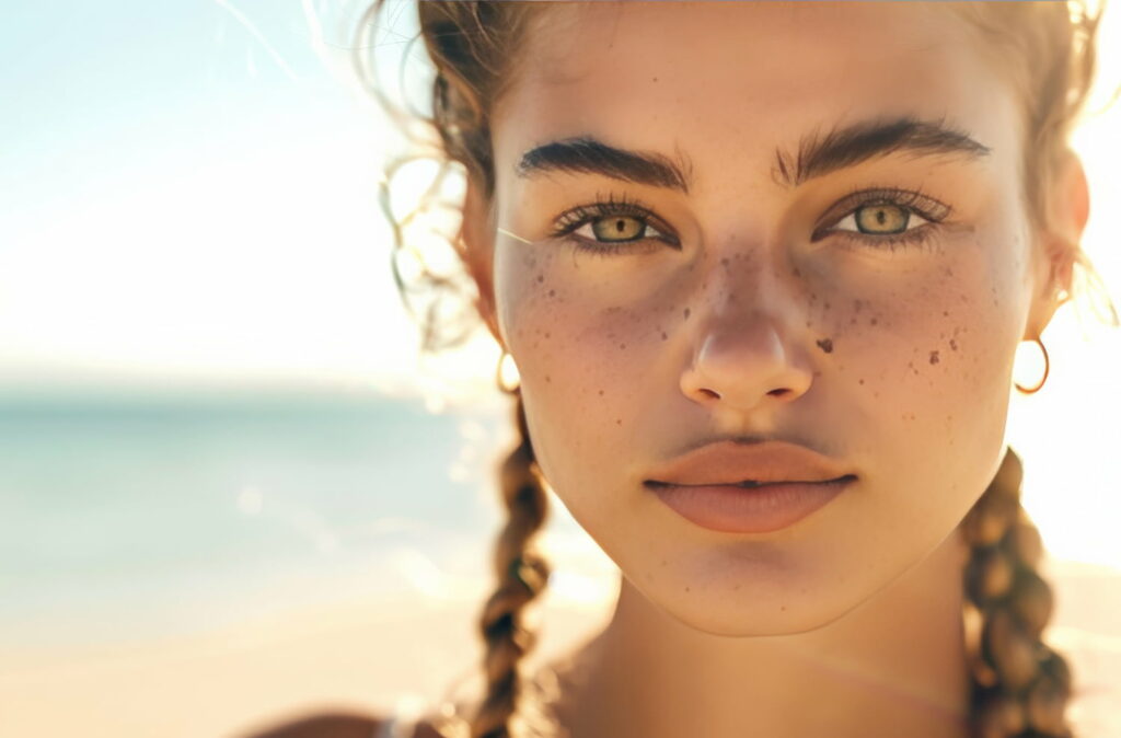 Resultados de maquillaje perfectos en un día de playa